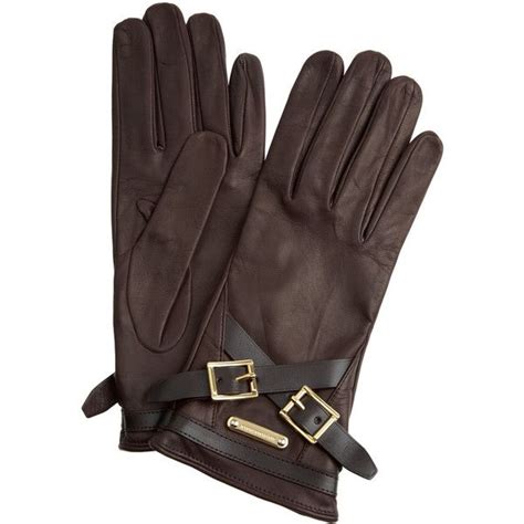 Burberry Jenny Buckle Leather Gloves 